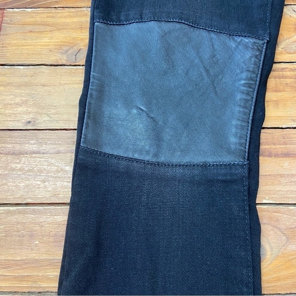 TEXTILE Elizabeth and James black jeans Tommy low rise skinny leather knees 26 - Picture 7 of 15